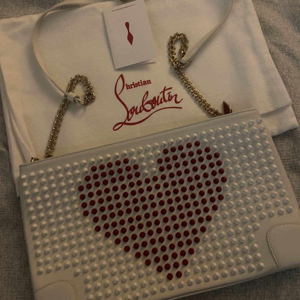 Authentic Christian Louboutin White Leather
